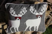 Reindeer Cushion (grey)